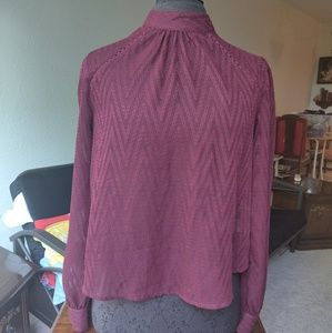 Sheer Maroon Blouse